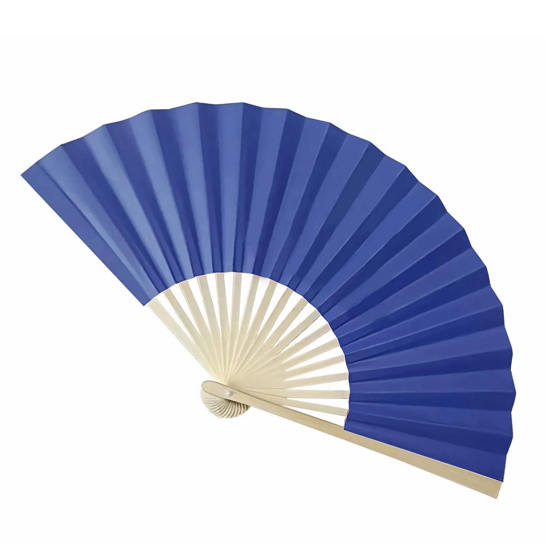 Full Color Folding Paper Fan with Bamboo Handle 4