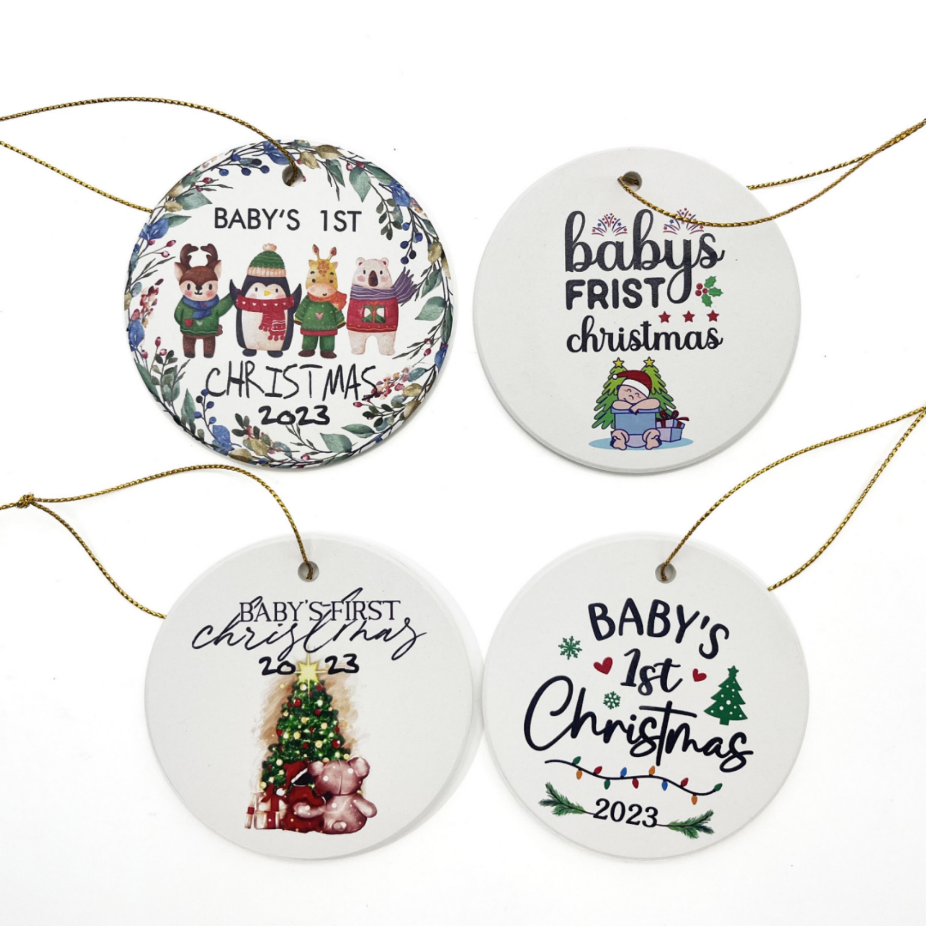 Round Ceramic Ornament 2