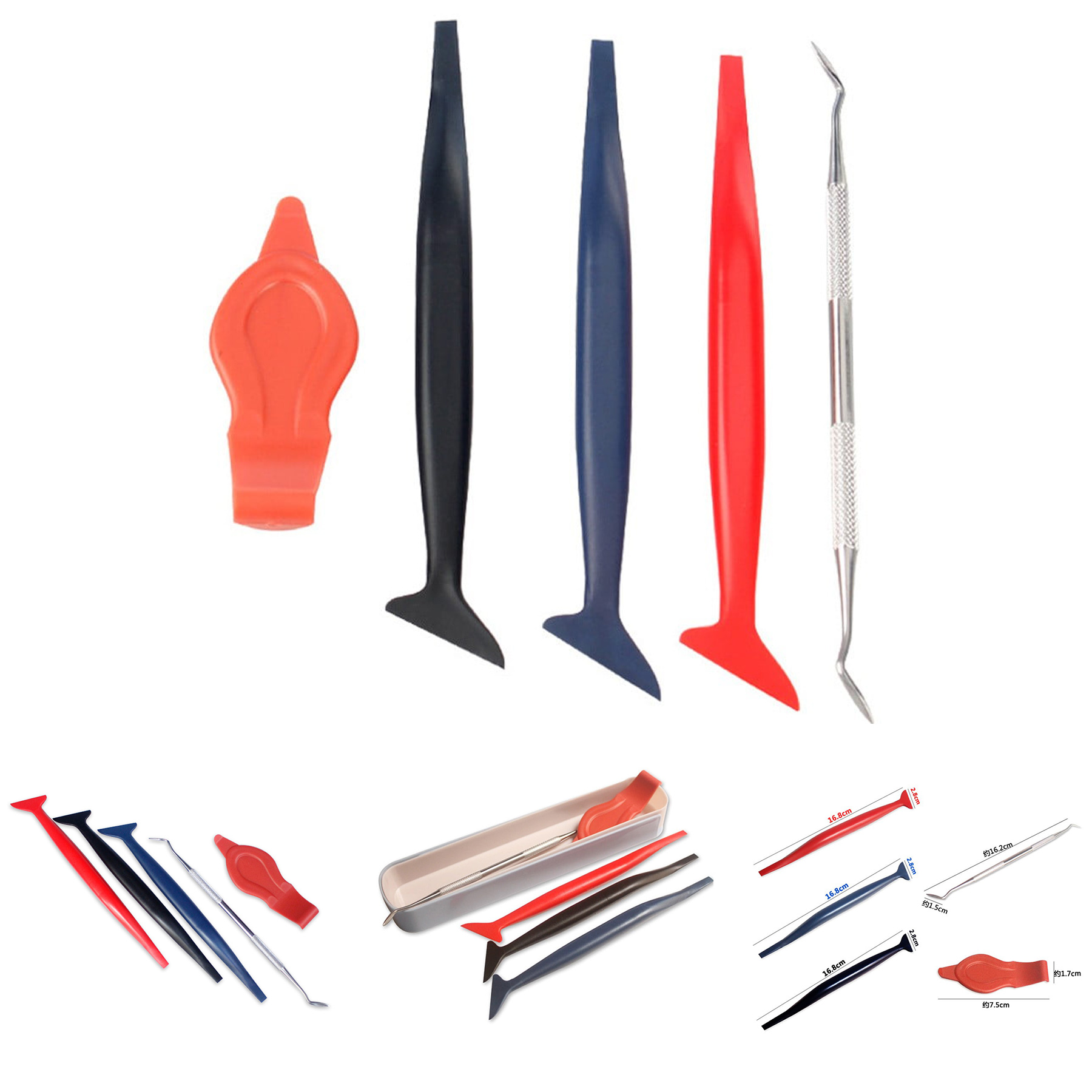 5pcs Car Universal Stickers Corner Scraper