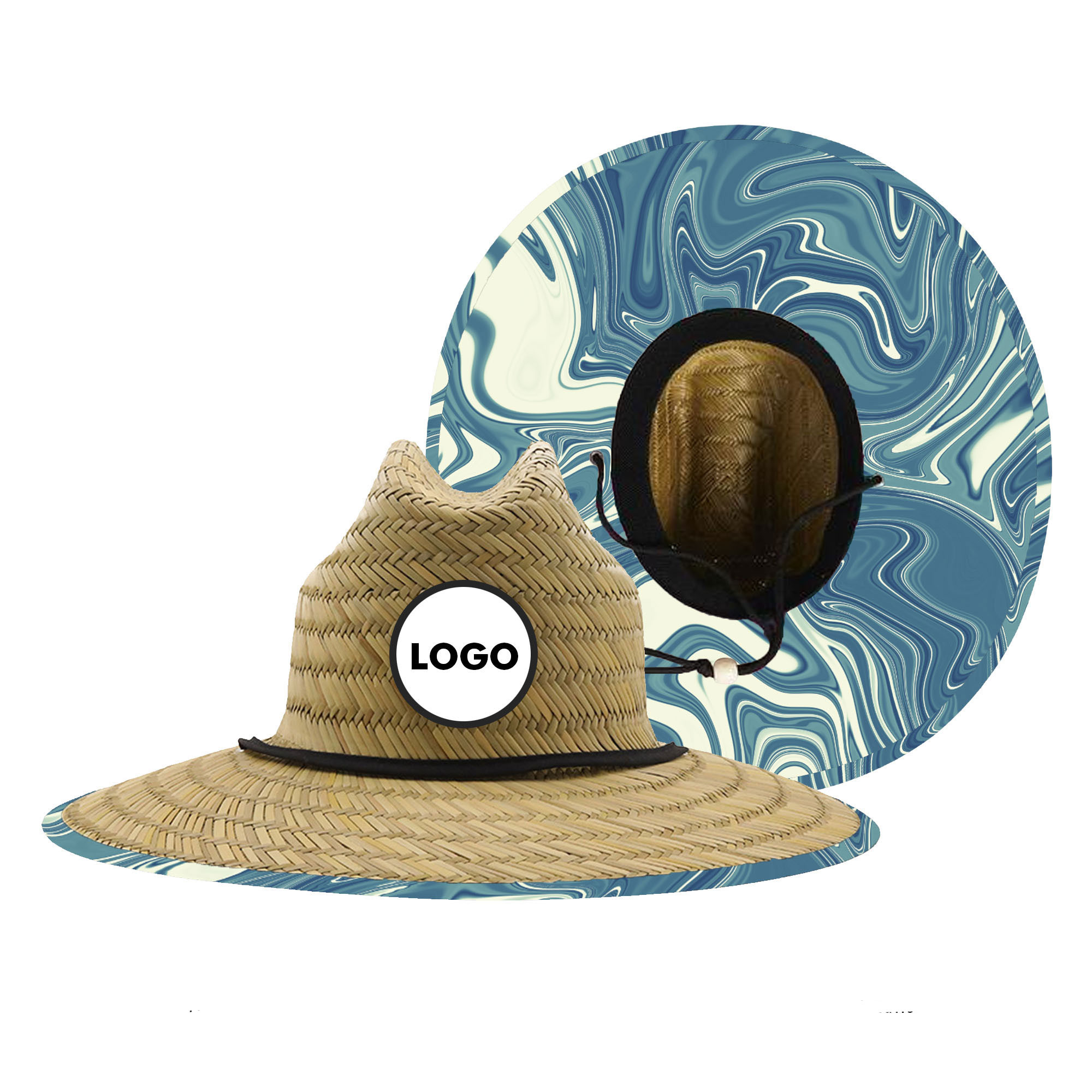 Custom Logo Straw Beach Sun Protection Hat 4