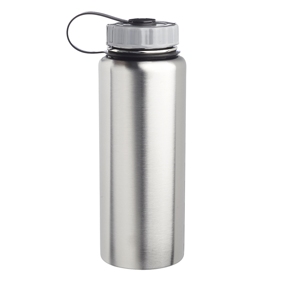 Stainless Steel Water Flask - Attached Lid, 34 oz. 3