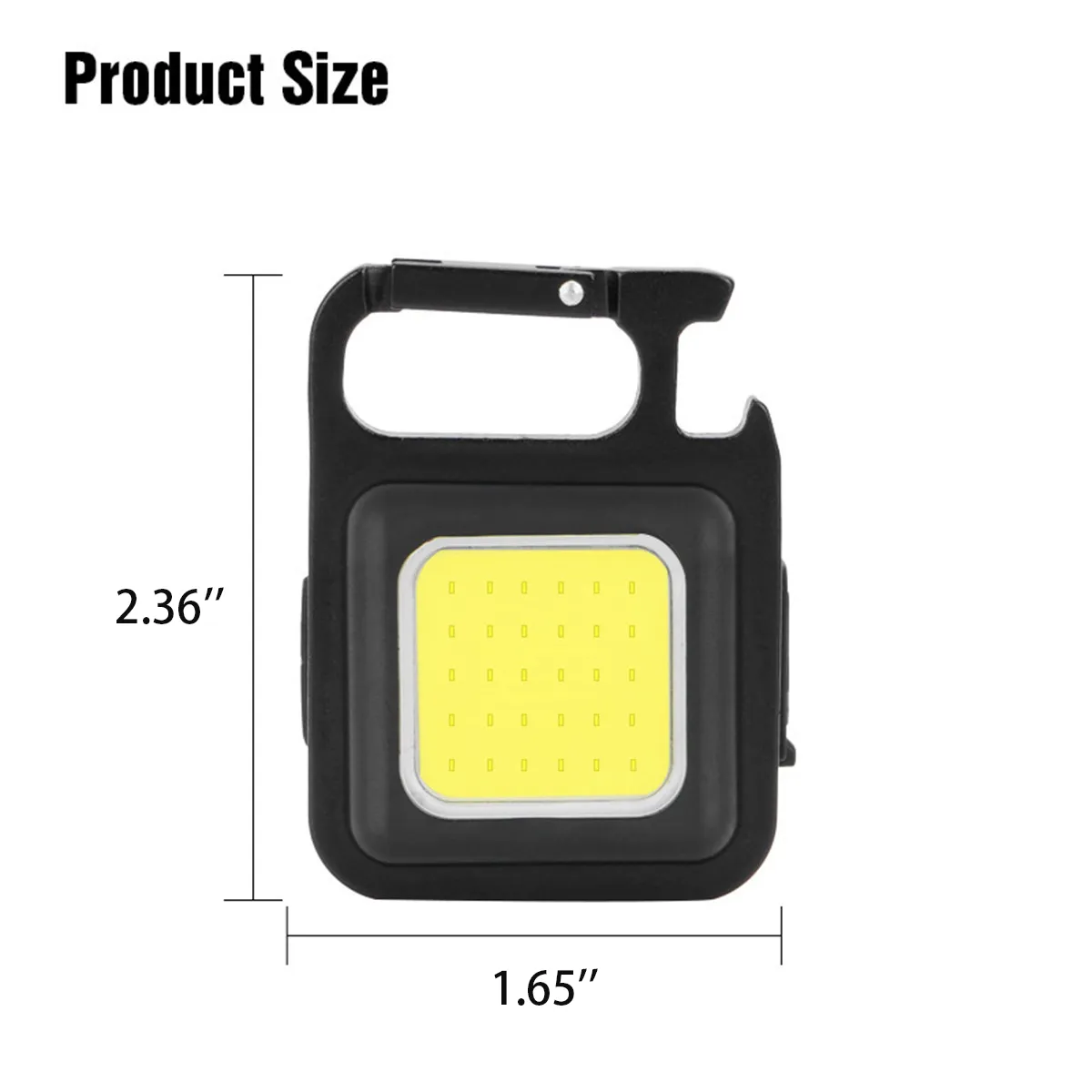 Camping Easter Emergency Rechargeable COB Keychain Light 4