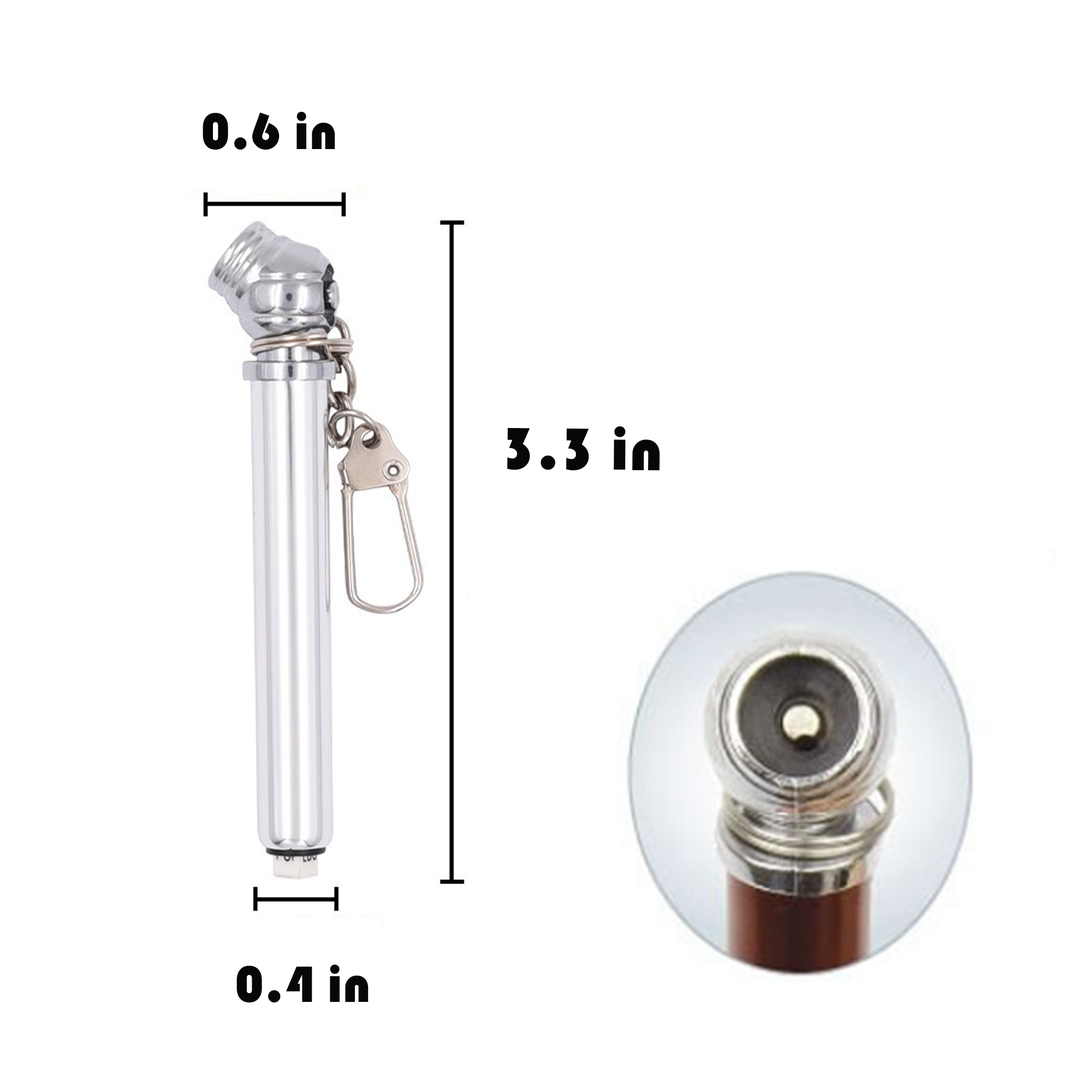 Color Mini Tire Pressure Gauge With Chain Tire Pressure Gauge 3