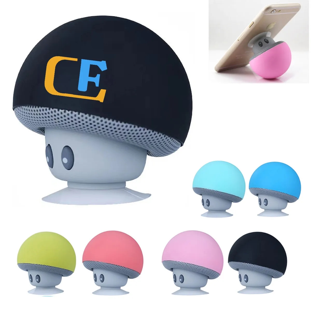 Silicone Bluetooth Speaker with Sucker Phone Stand 5