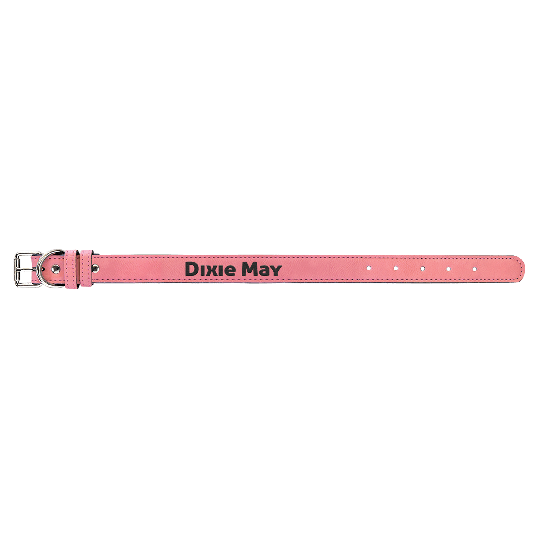 15" x 3/4" Pink Leatherette Dog Collar 2