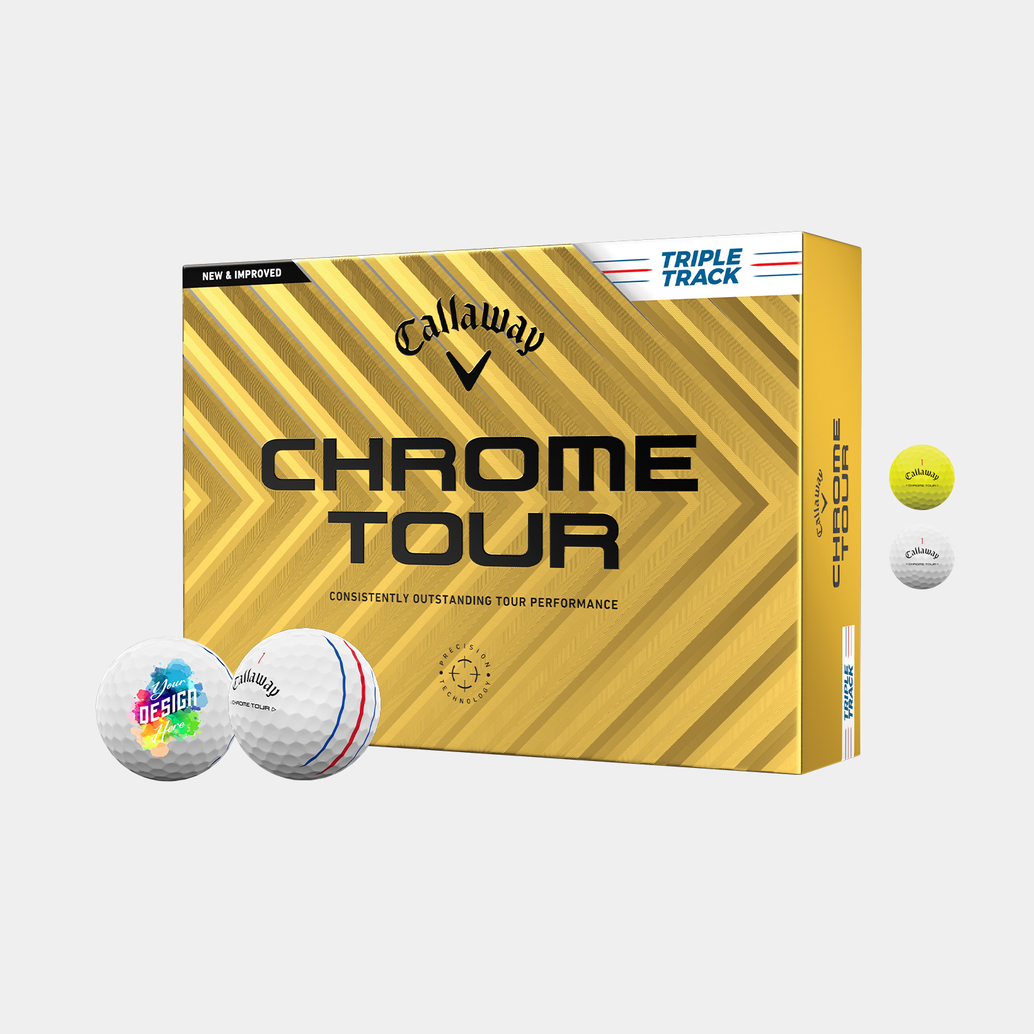Callaway® 12 Pack Chrome Tour Triple Track Golf Balls 1