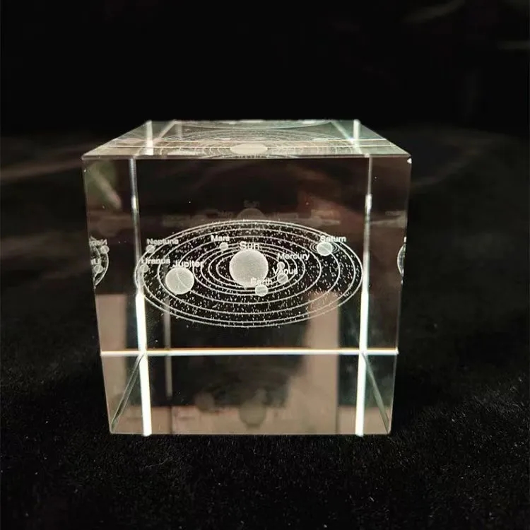 3D Crystal Cube Paperweight 10