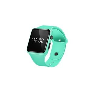 Sports Watch With Red Digital Square Dial Adjustable Band Detachable Design 17