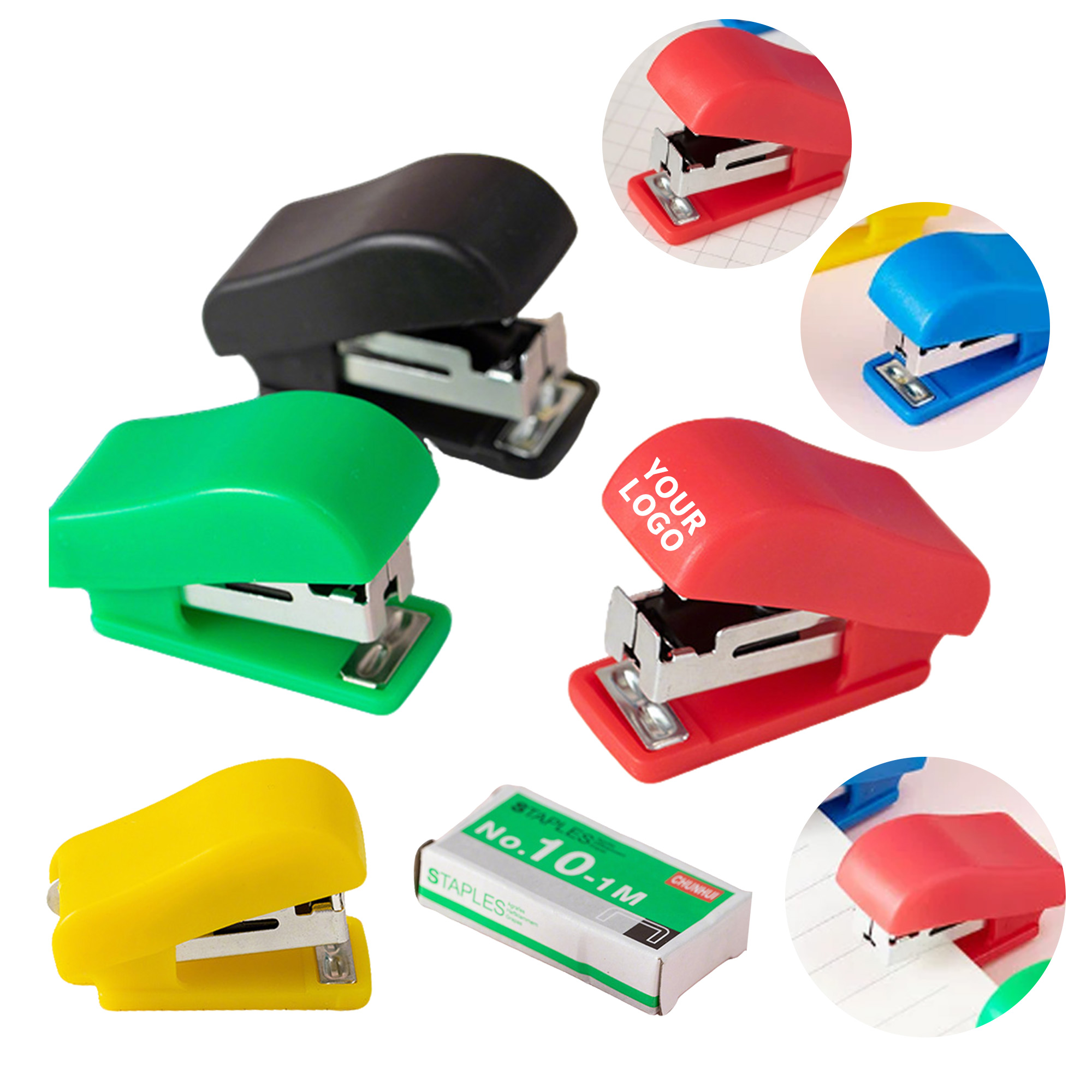 Portable Mini Stapler With No 10 Staples 2" x 1.15" x 0.78" 4