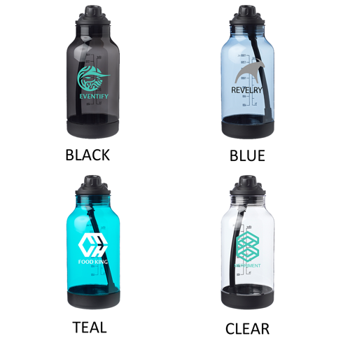 Plastic Sports Water Bottle with Sip Straw - featuring 1