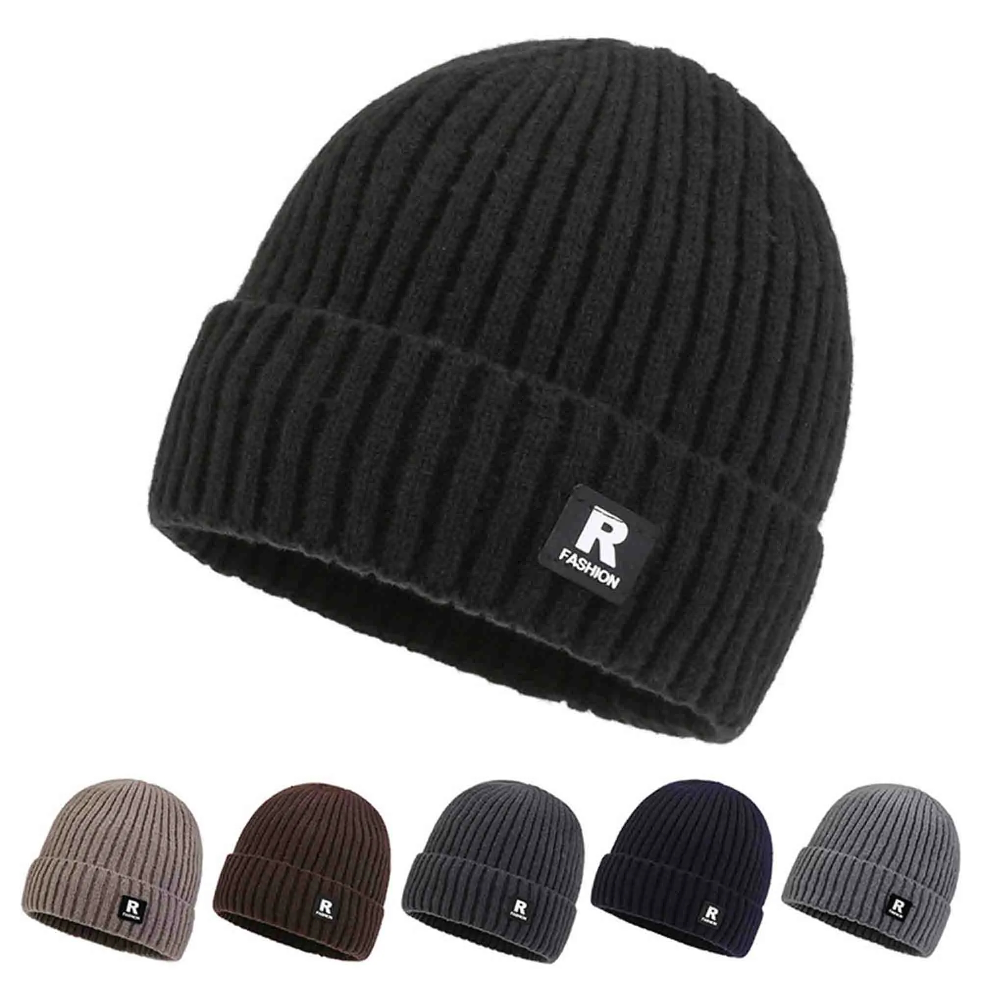 Winter Beanie Hats Warm Knit Ski Stocking Cuffed Cap 2