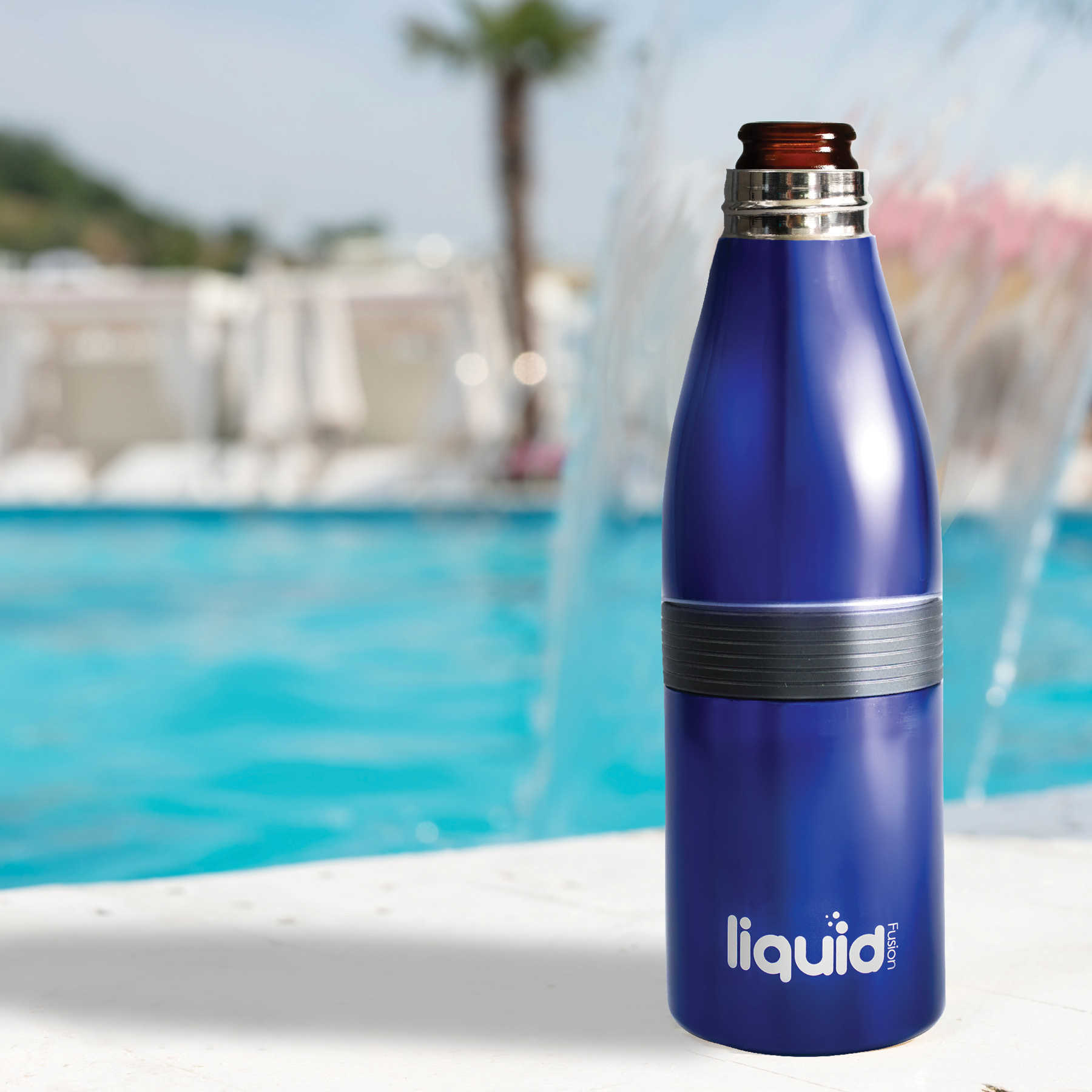 Liquid Fusion® Icy Bev Kooler® 22 oz. 3-In-1 Double Wall Stainless Steel Bottle 73