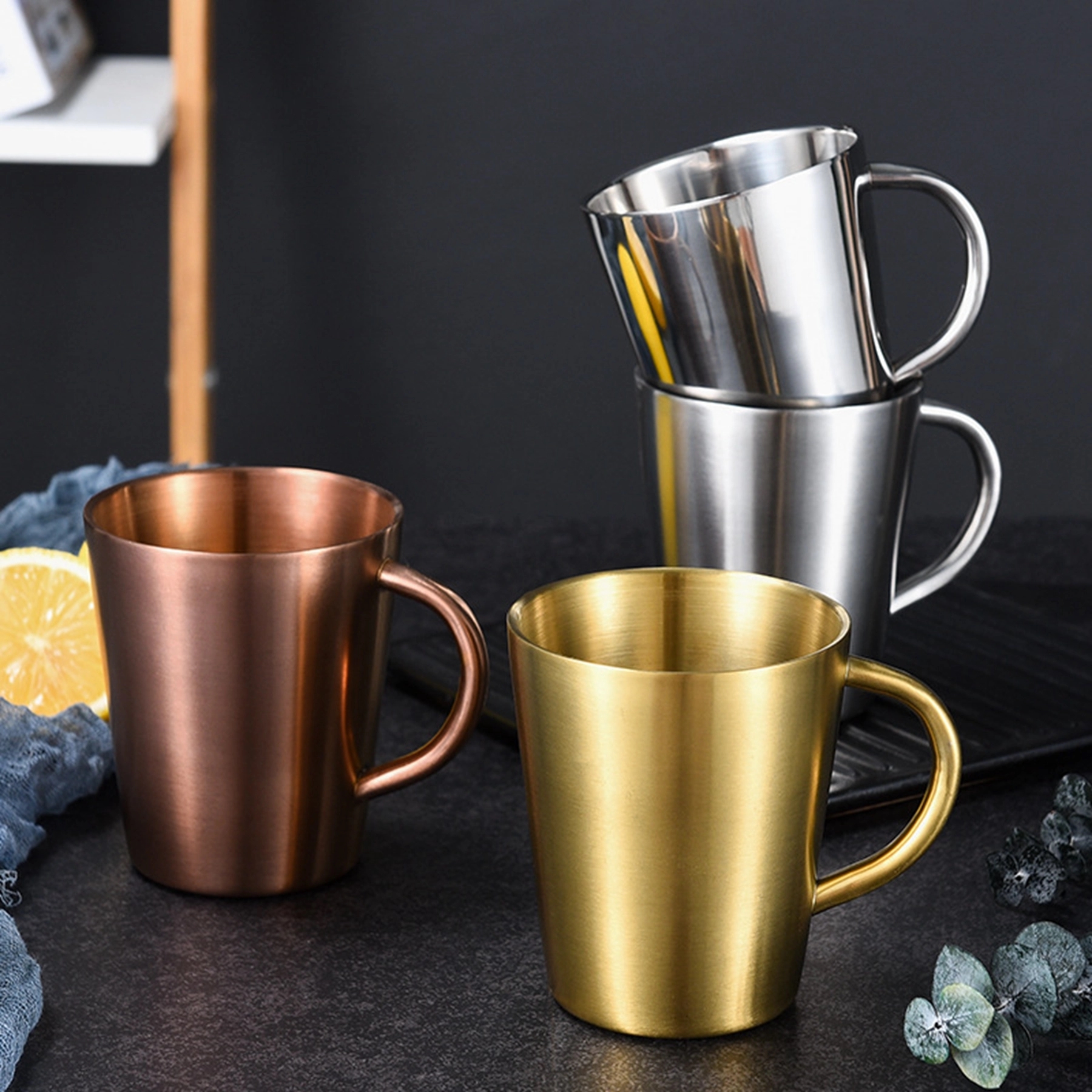 10 Oz. Stainless Steel Double Wall Wine Cup with Handle 4