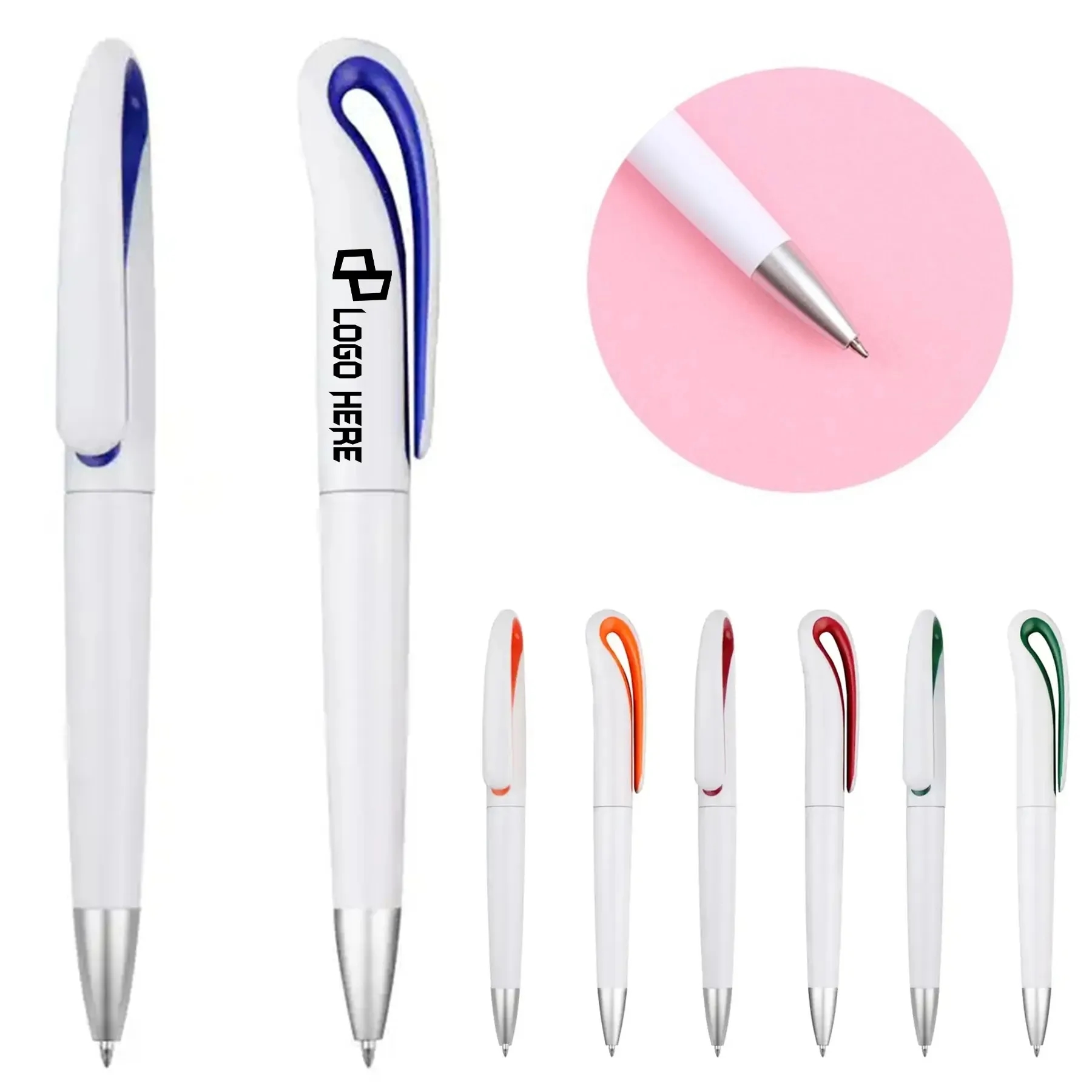 Swan Neck Shape Plastic Ballpoint Pen 1