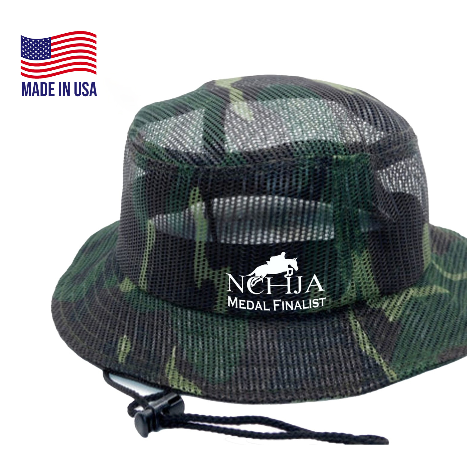 True American Made Mesh Camo Bucket Hat W/ Adjustable Drawstring 4