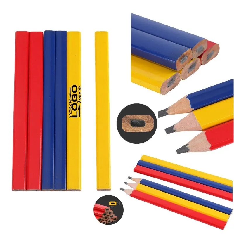 Full Color Octagonal Calibration Carpenter Pencil 1