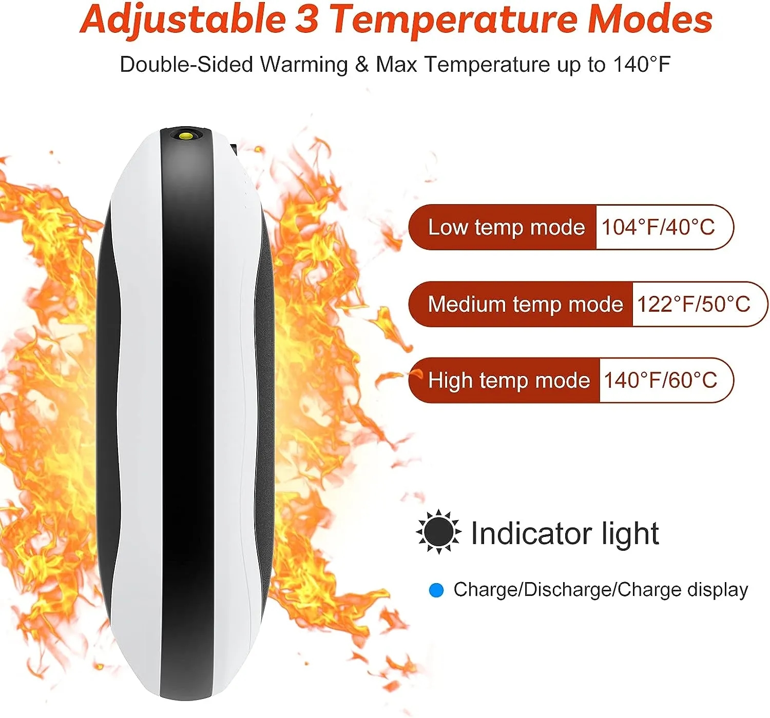 Rechargeable Portable Electric Pocket Hand Warmers Heater 3