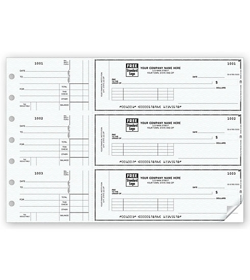 Voucher checks, 3-on-a-page 1