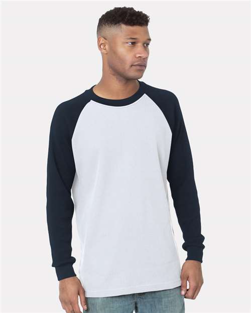 Men's USA-Made Heavyweight Waffle Knit Thermal Raglan T-Shirt - 8211 4