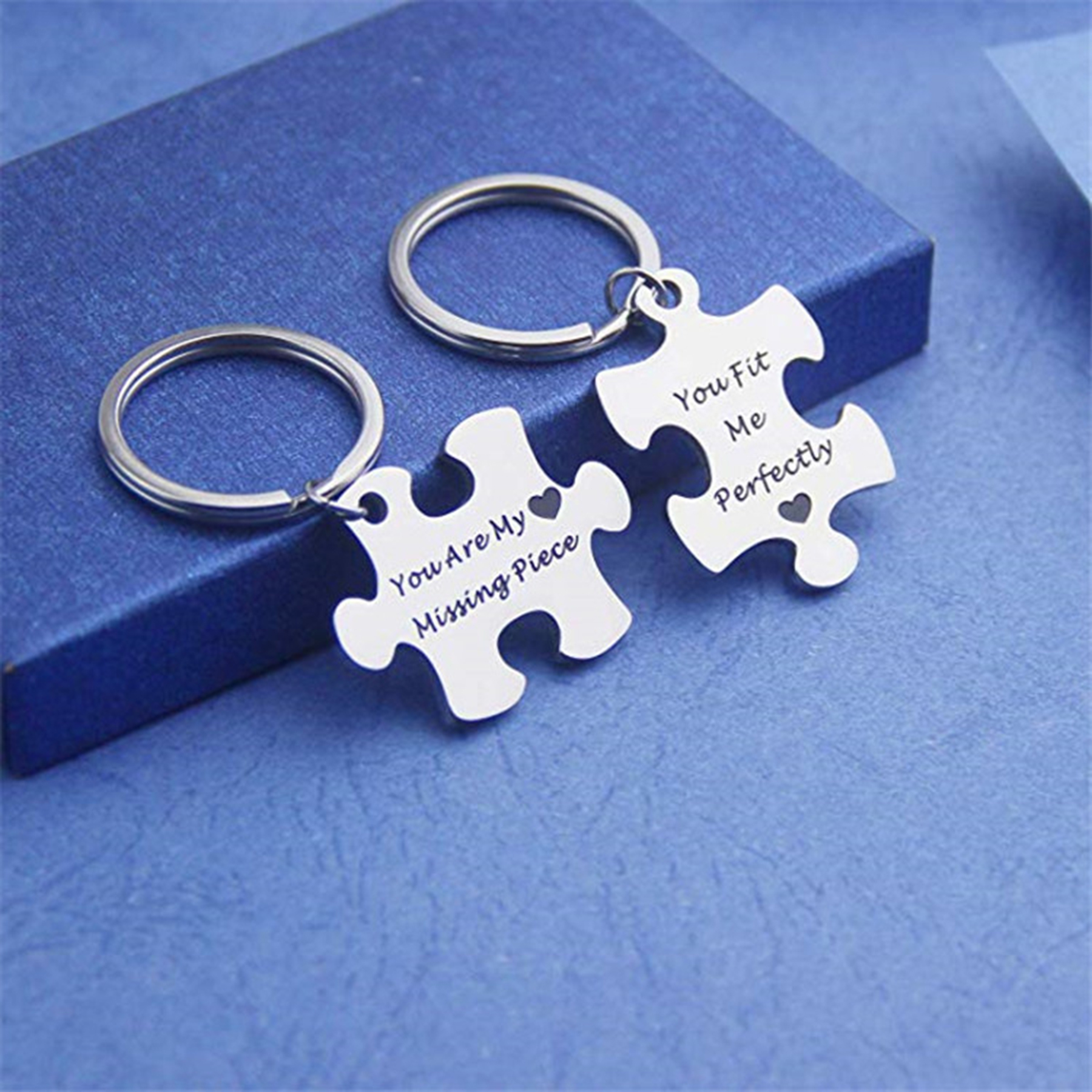 Puzzle Piece Couple Keychains 2