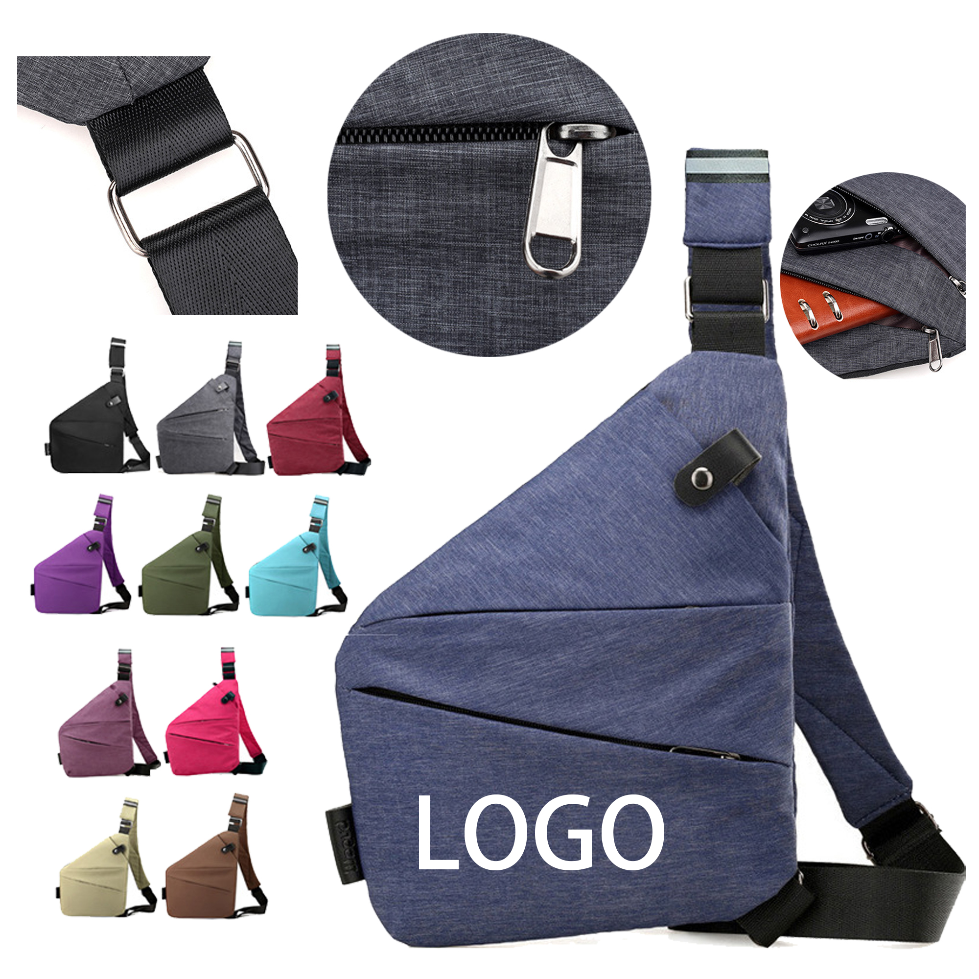 Stylish Custom Logo Crossbody Bag 6