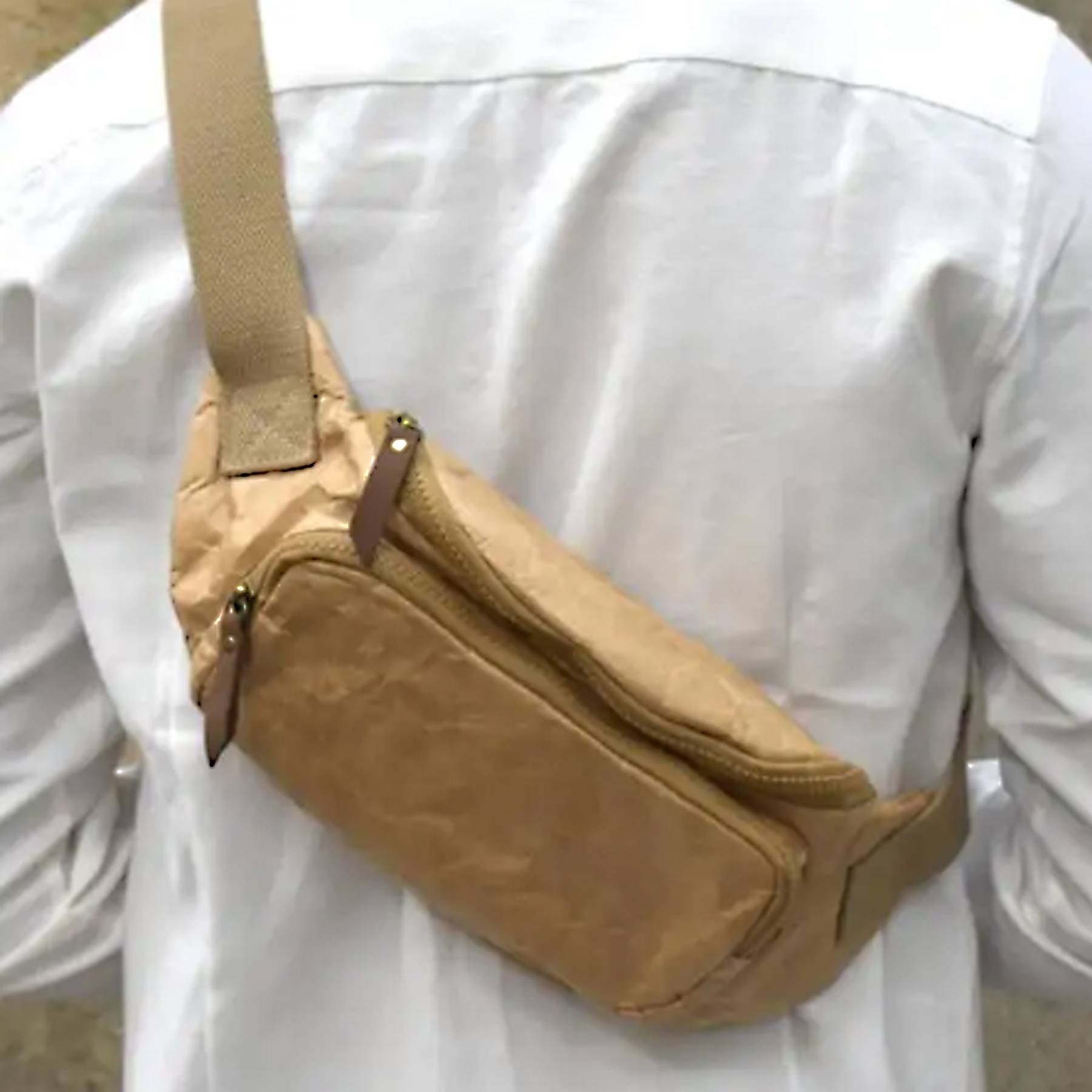 Vintage Tan Fanny Pack Waist Bag 4