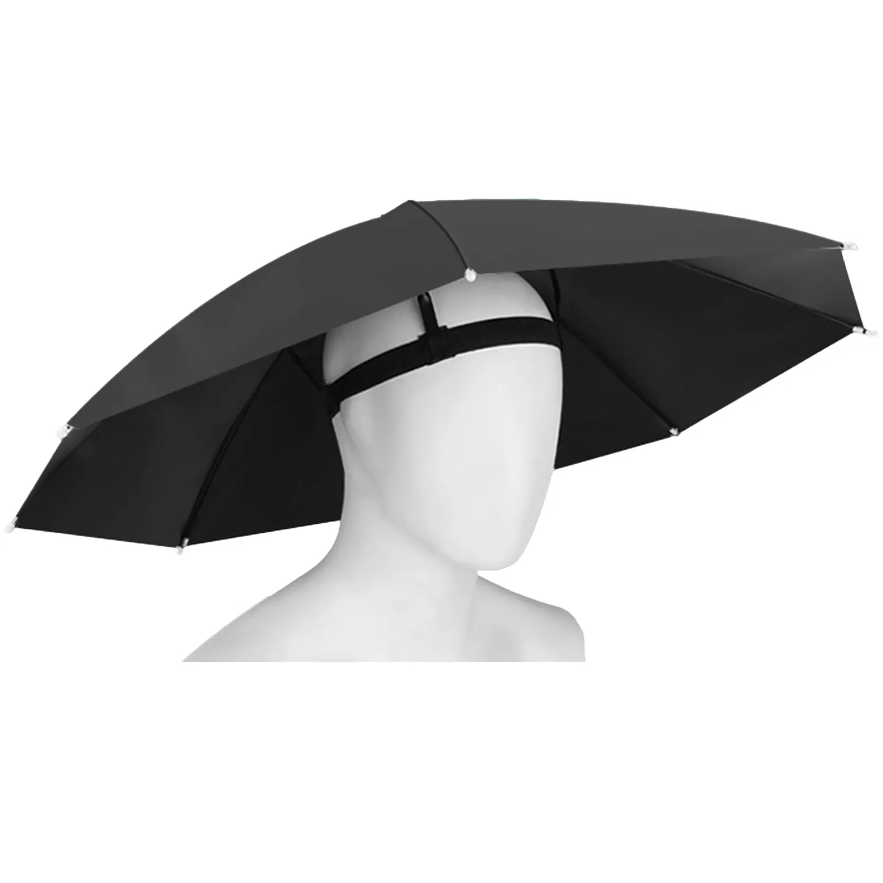 Head Umbrella Hat Summer Popular Sun With Elastic Band 8