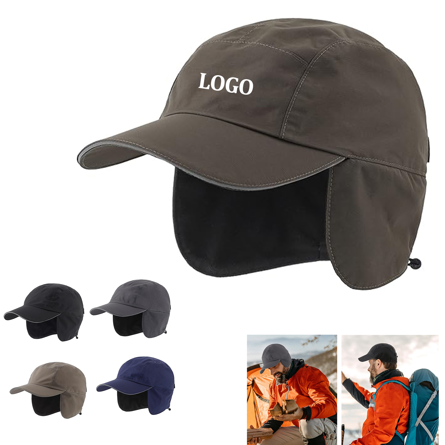 Cold Proof Short Brimmed Duckbill Earmuff Hat 7