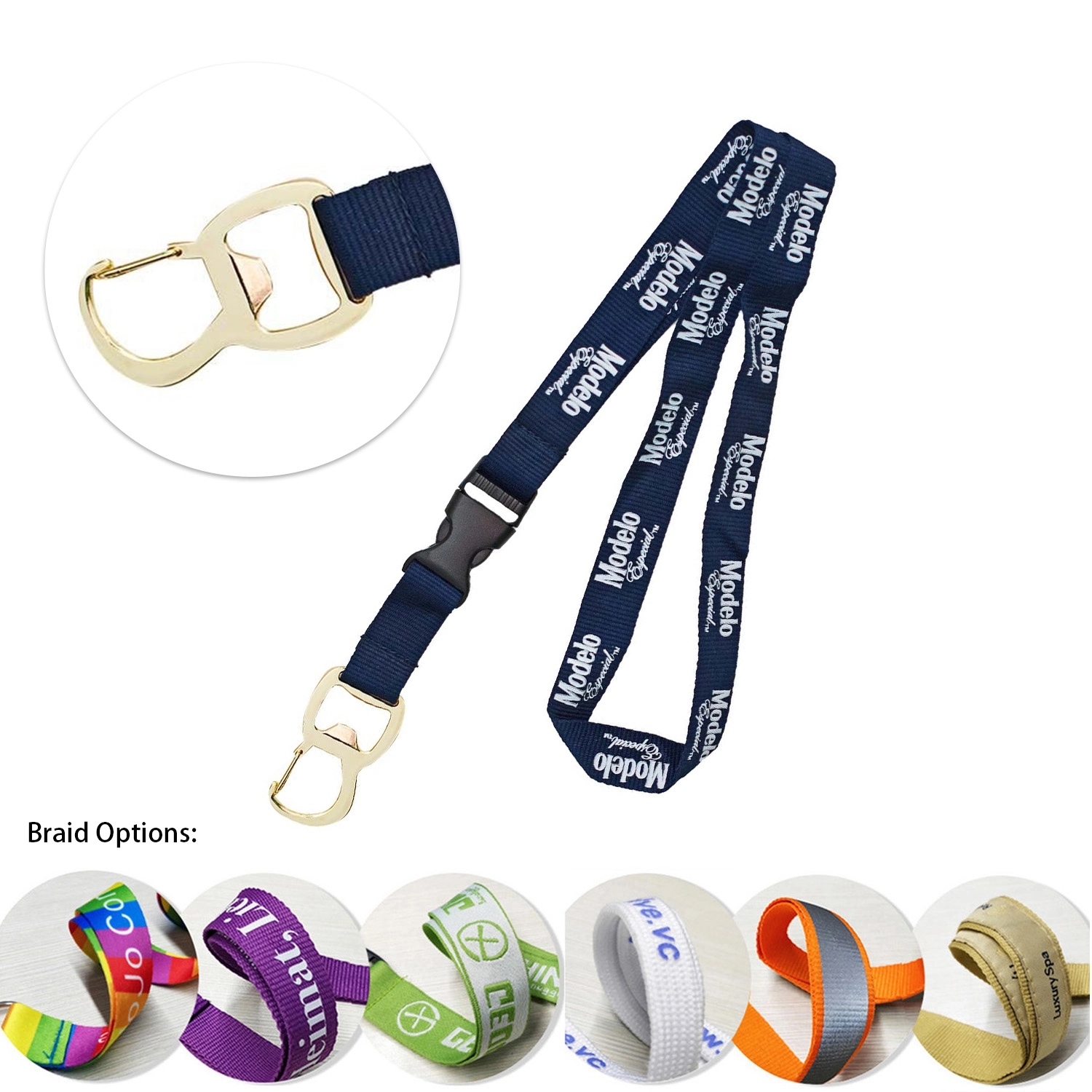 Lanyard W/ Beer Bottle Cap Opener & Buckle Release 1