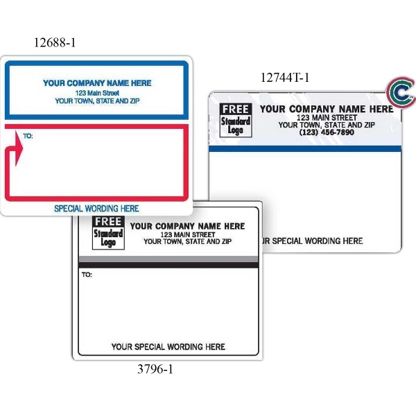 Mailing Labels, Laser/Inkjet with Black/Gray Stripes 3