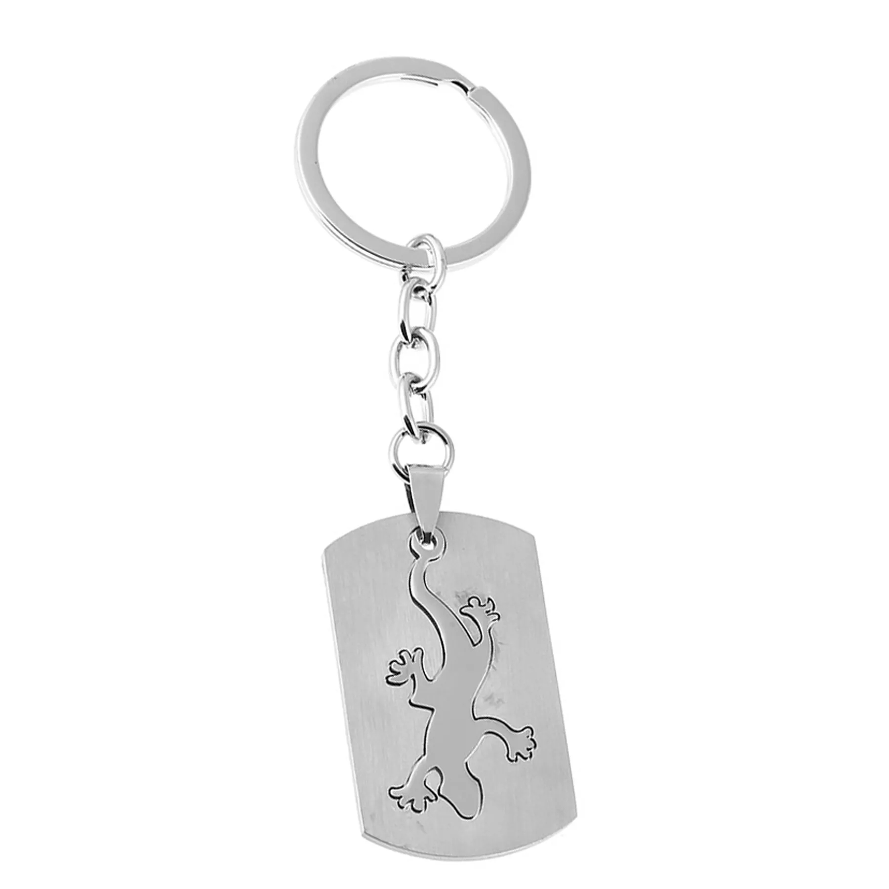 Stainless Steel Gecko Bicycle Keychain 5