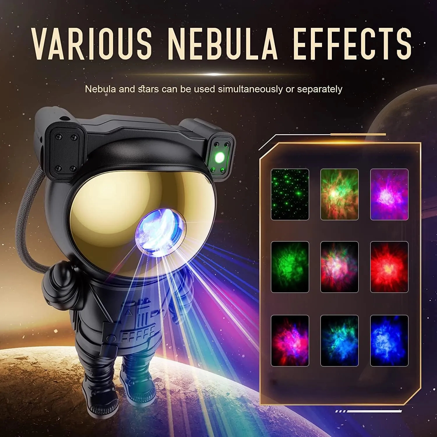 Adjustable Astronaut Galaxy Projector Night Light 5