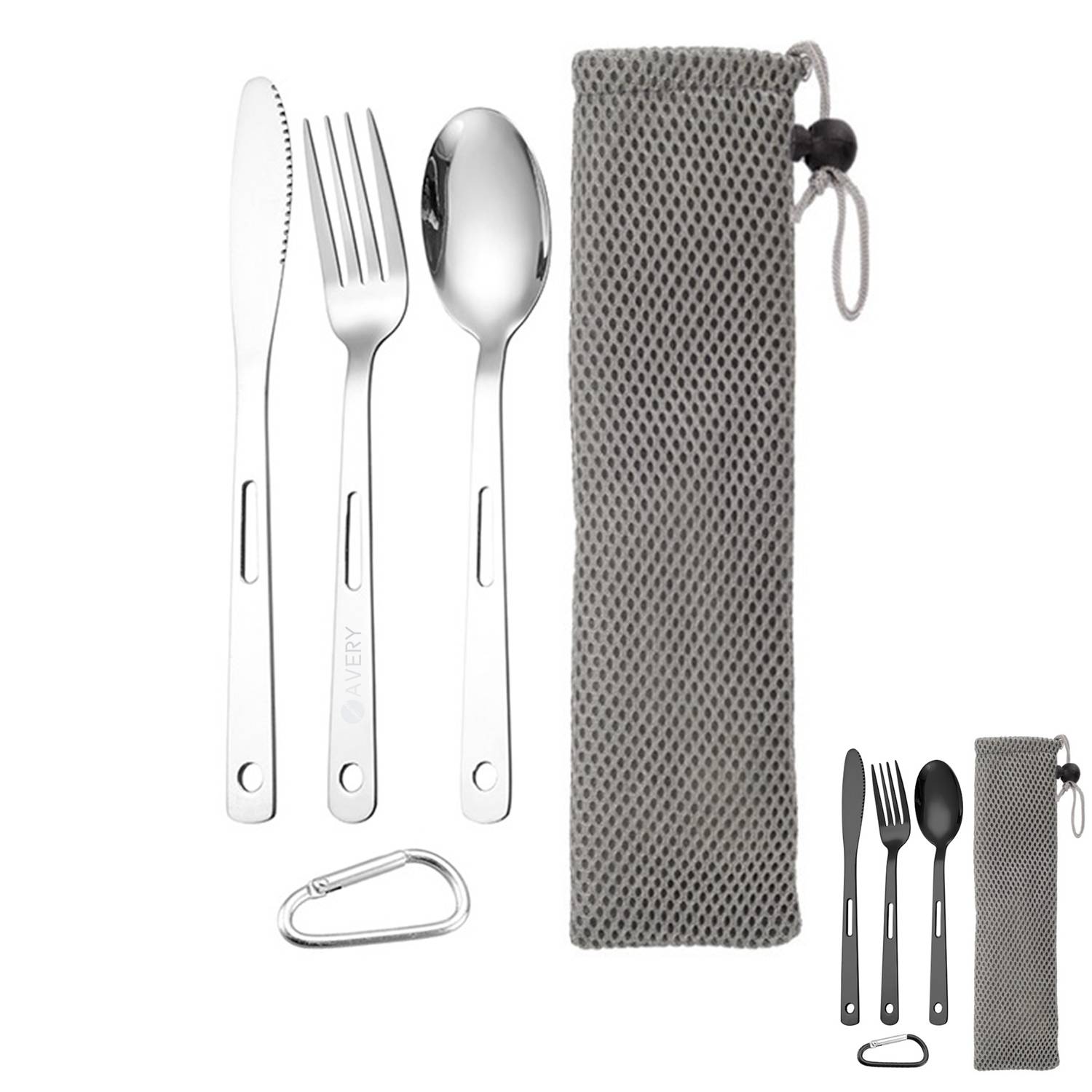Stainless Steel Cutlery Set With Carabiner 4