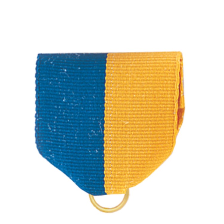 Blue/Gold Pin Drape Ribbon with Jump Ring 1