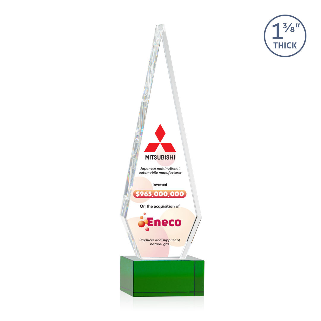Springfield VividPrint™ Award on Hancock Base - Green 3