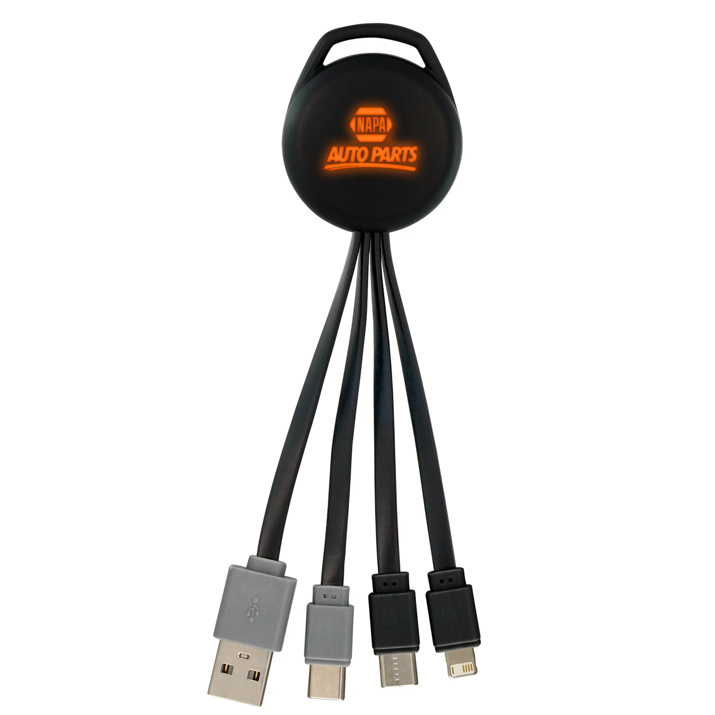 COLOR LIGHT UP VIVID DUAL INPUT 3-IN-1 CHARGING CABLE 8
