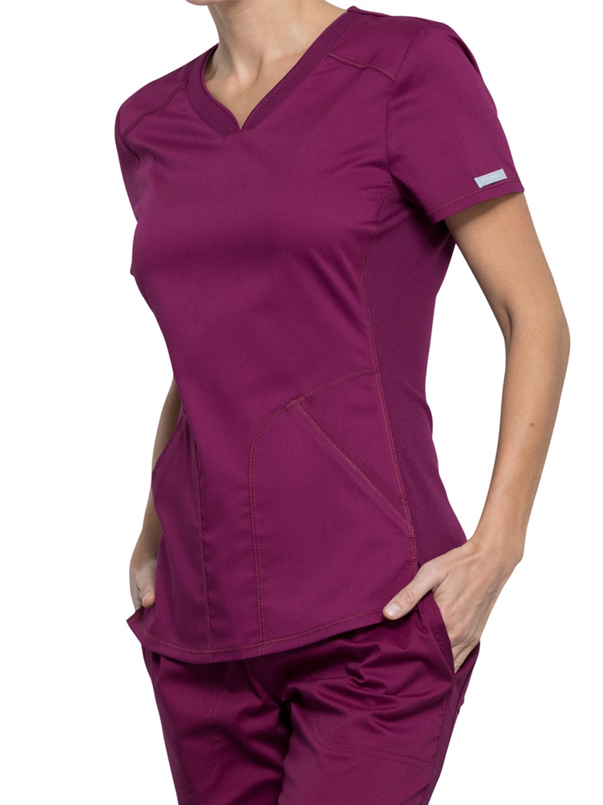 Cherokee - Workwear Revolution - Women's 2-Pocket V-Neck Top 14