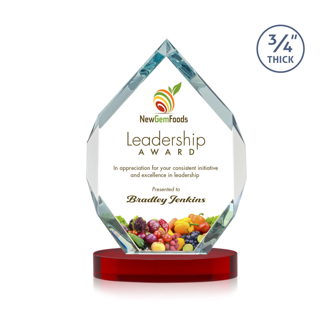 Royal Diamond VividPrint™ Award on Alberton Base - Red 8