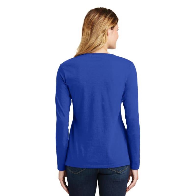 Port & Company Women's Long Sleeve Fan Favorite V-Neck Tee. 93