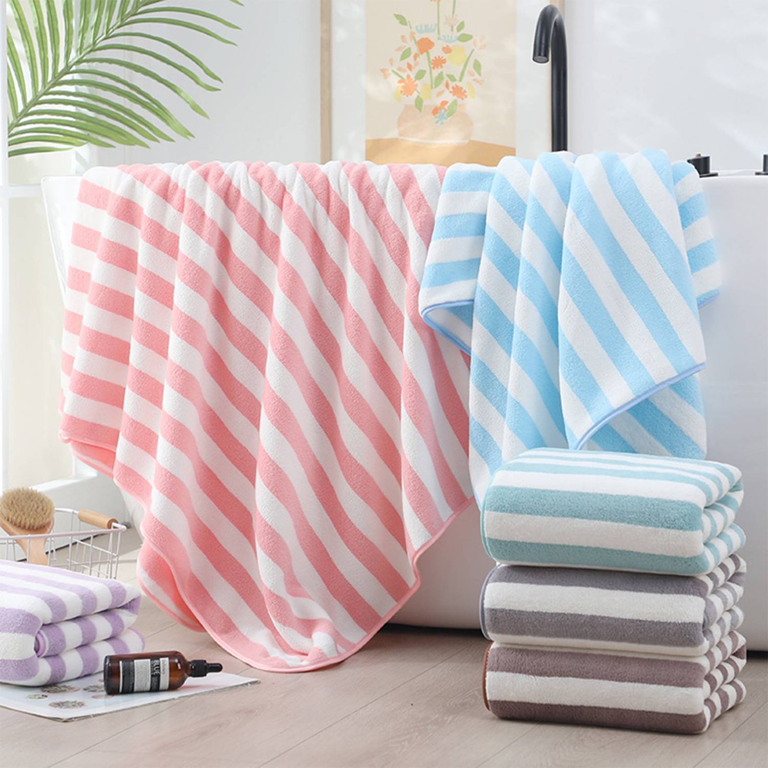 Colorful Striped Bath Towel 6