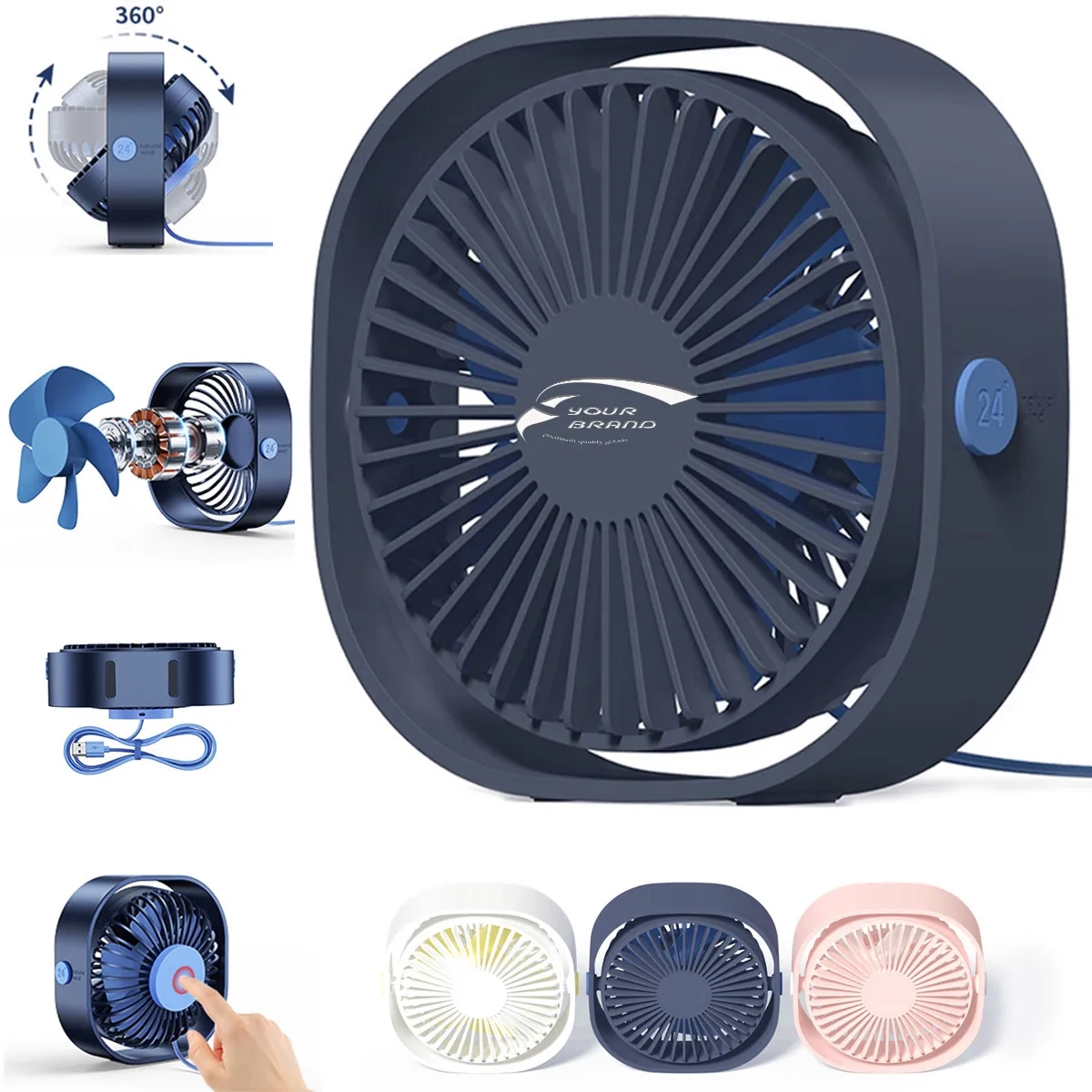 Personal Desktop Home Office Travel USB Mini Fans 1