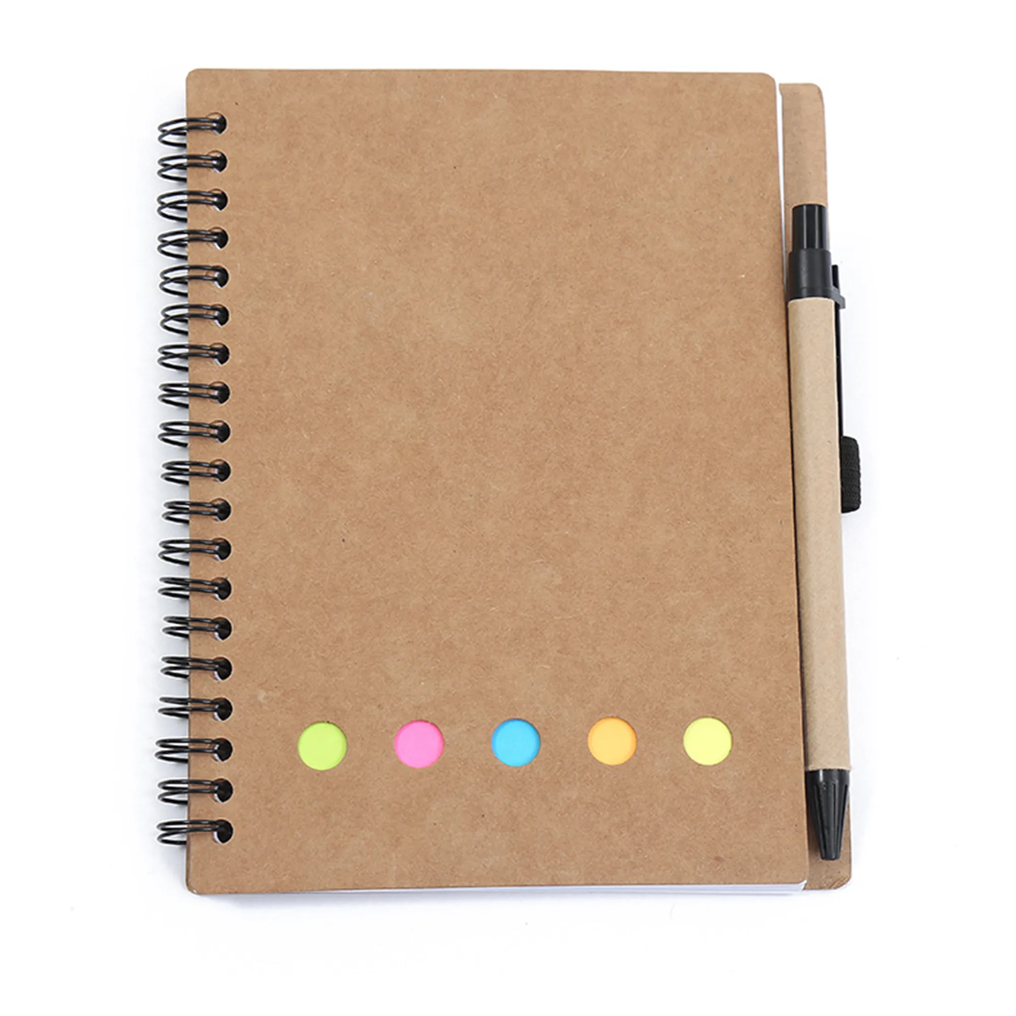 Kraft Memo Pad Set Coil Notebook with Logo Imprint 3