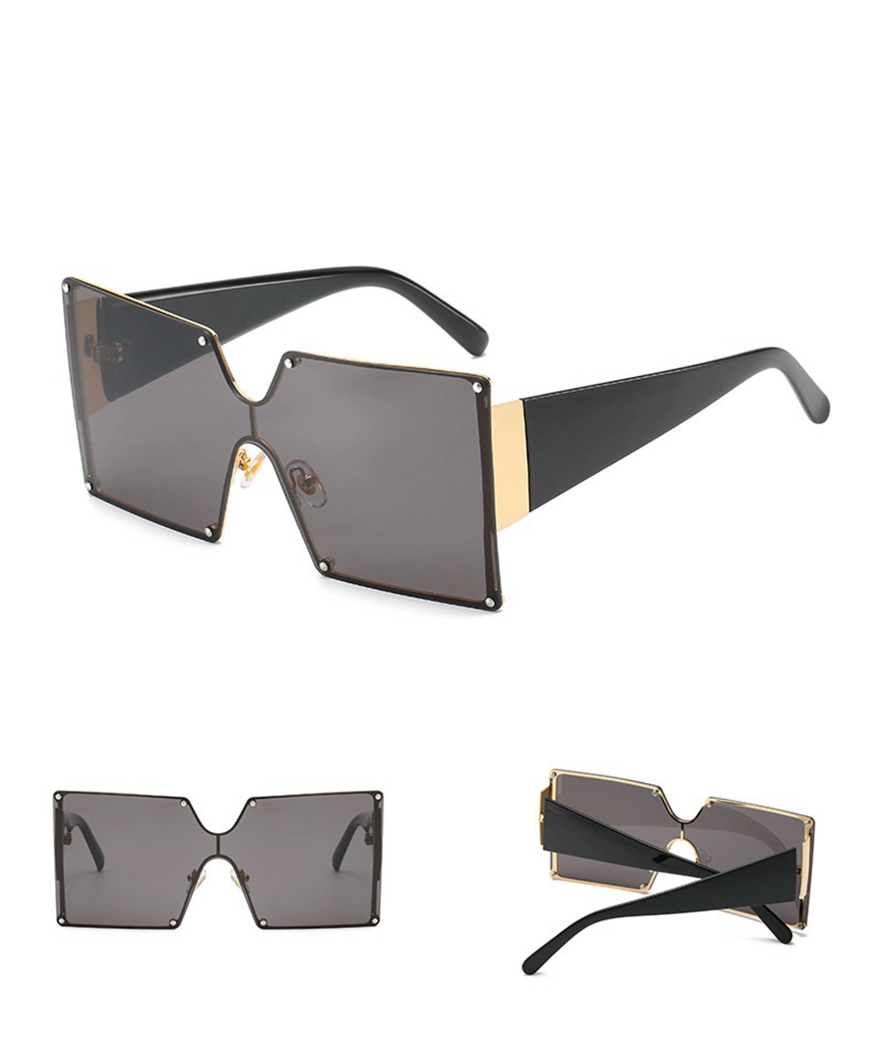Square Oversized Vintage Shades Female Sun Glasses 1