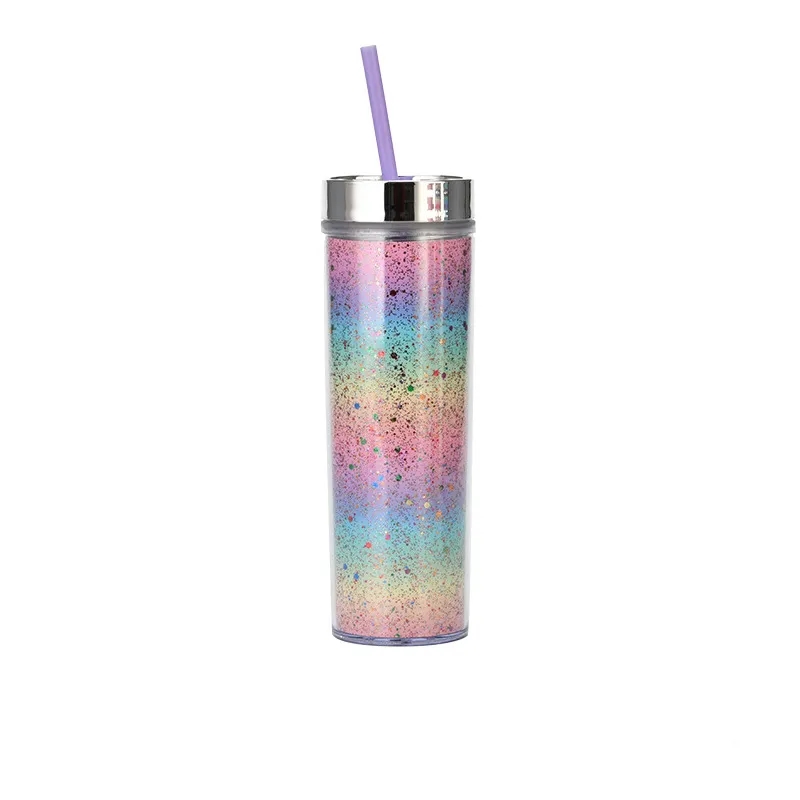 16OZ Double Plastic Straw Cup 11