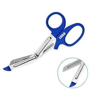 Ergonomic Emergency Medical Scissors With Silver Serrated Blades 15