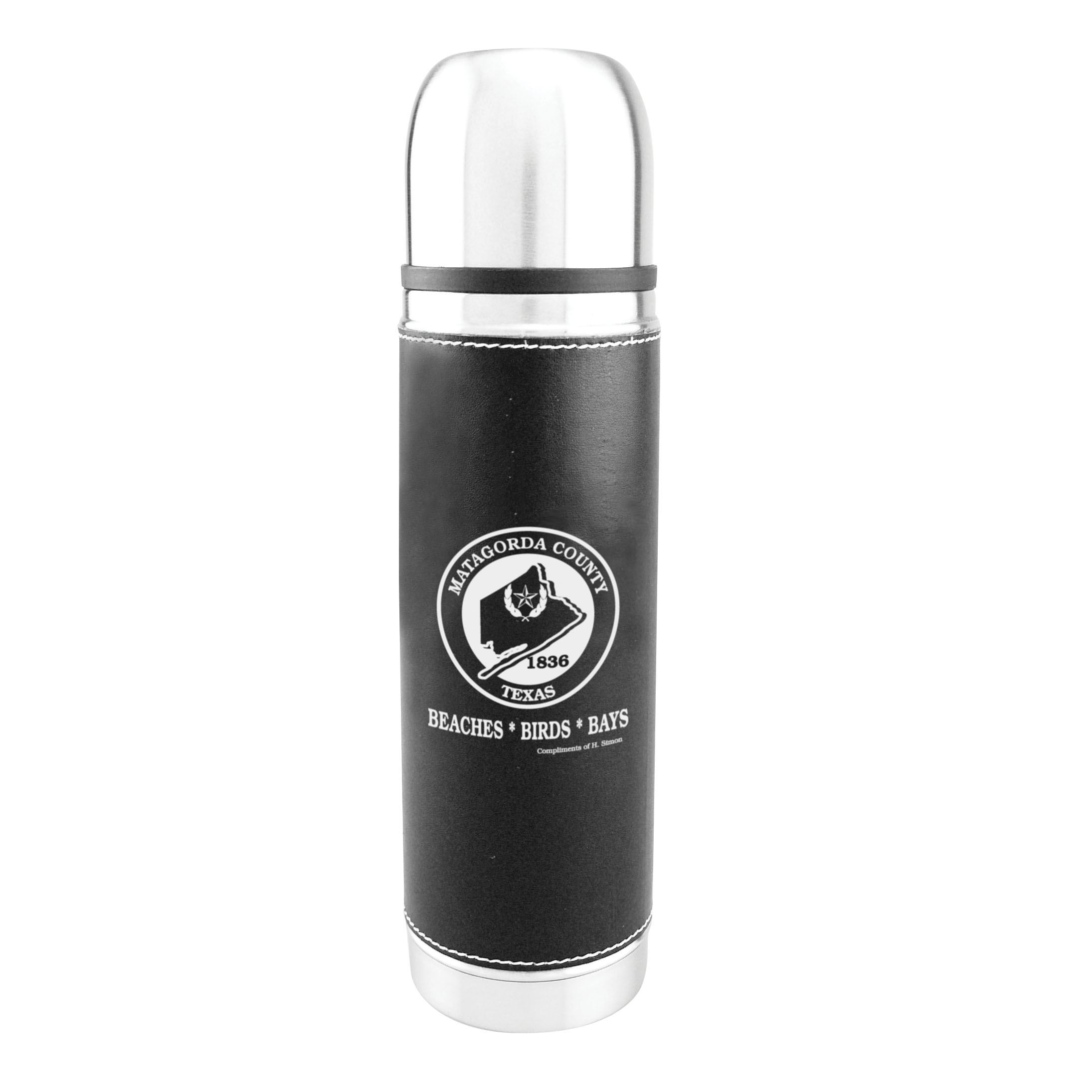16 Oz. Executive Thermos Leatherwrap 2