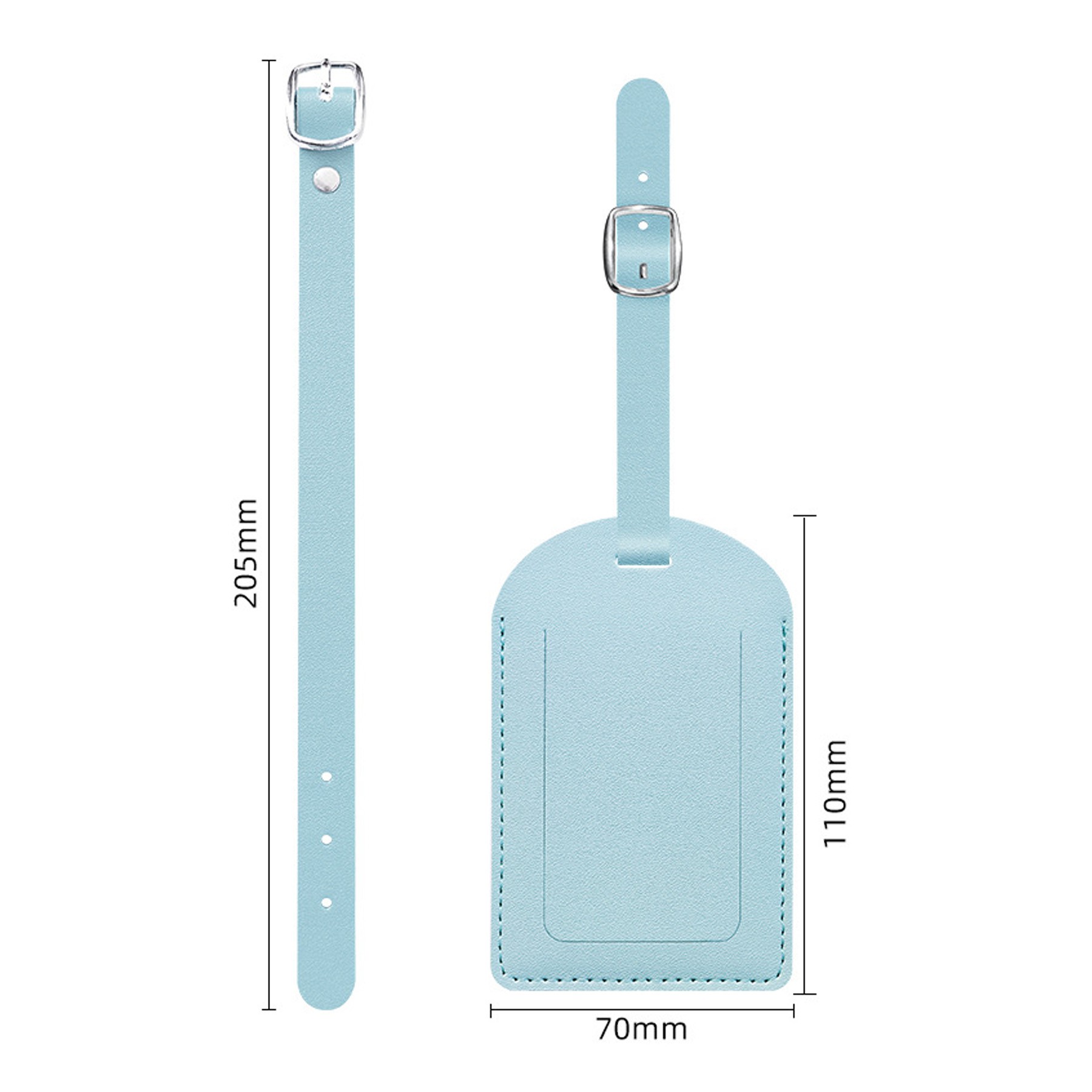 Custom PU Leather Privacy Luggage Tag 6
