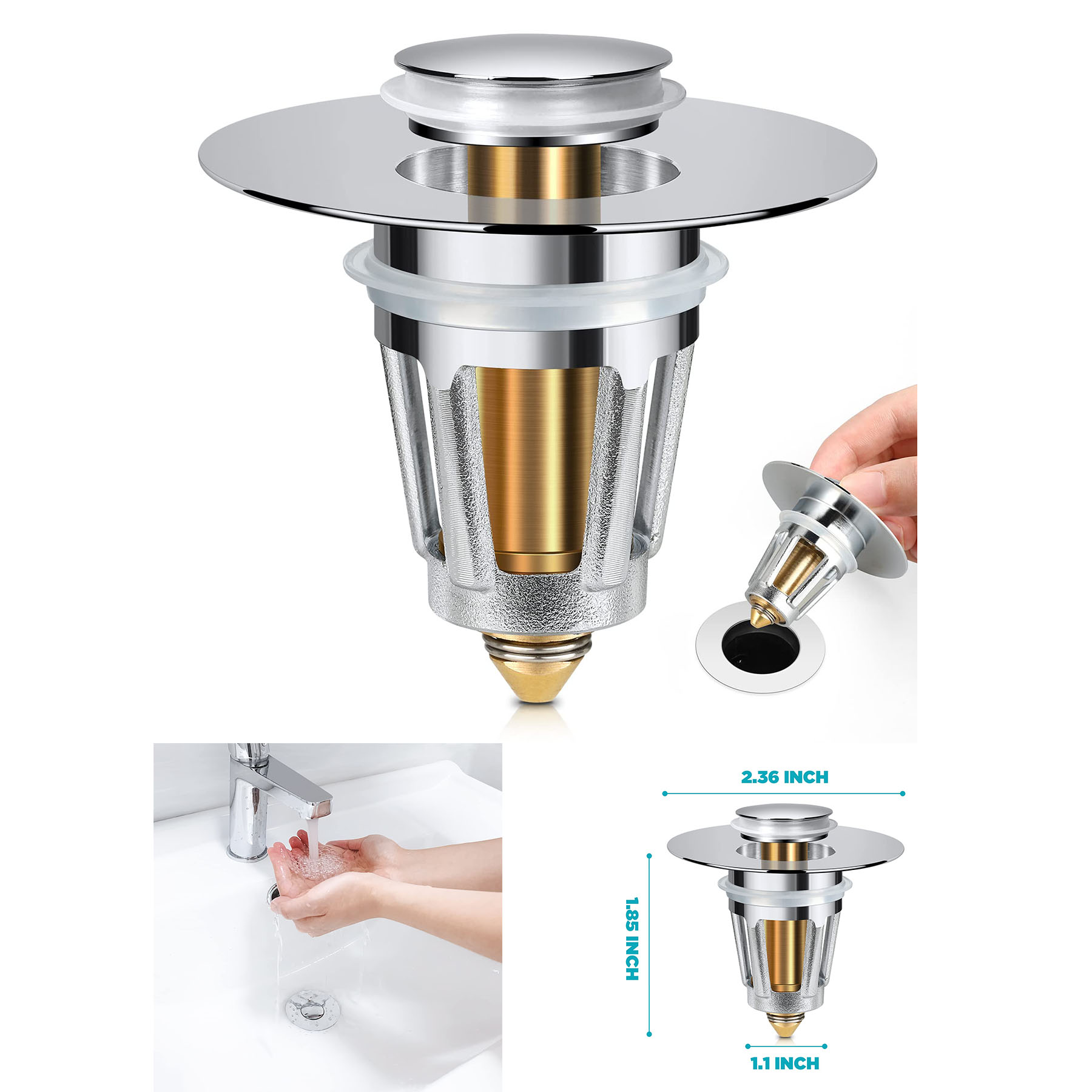 Universal Bathroom Sink Stopper 2