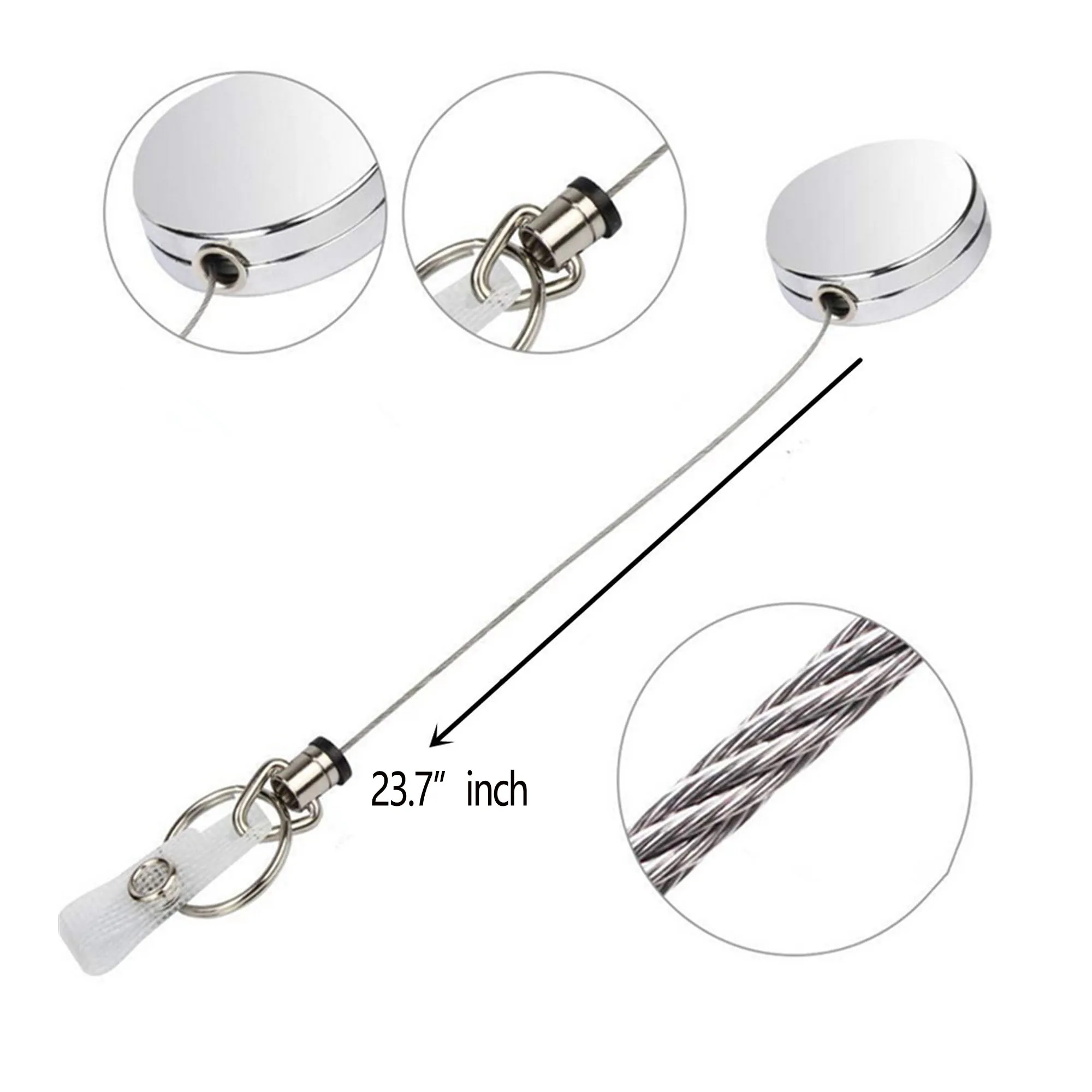 Metal Round Badge Reel With Belt Clip MOQ 100 4