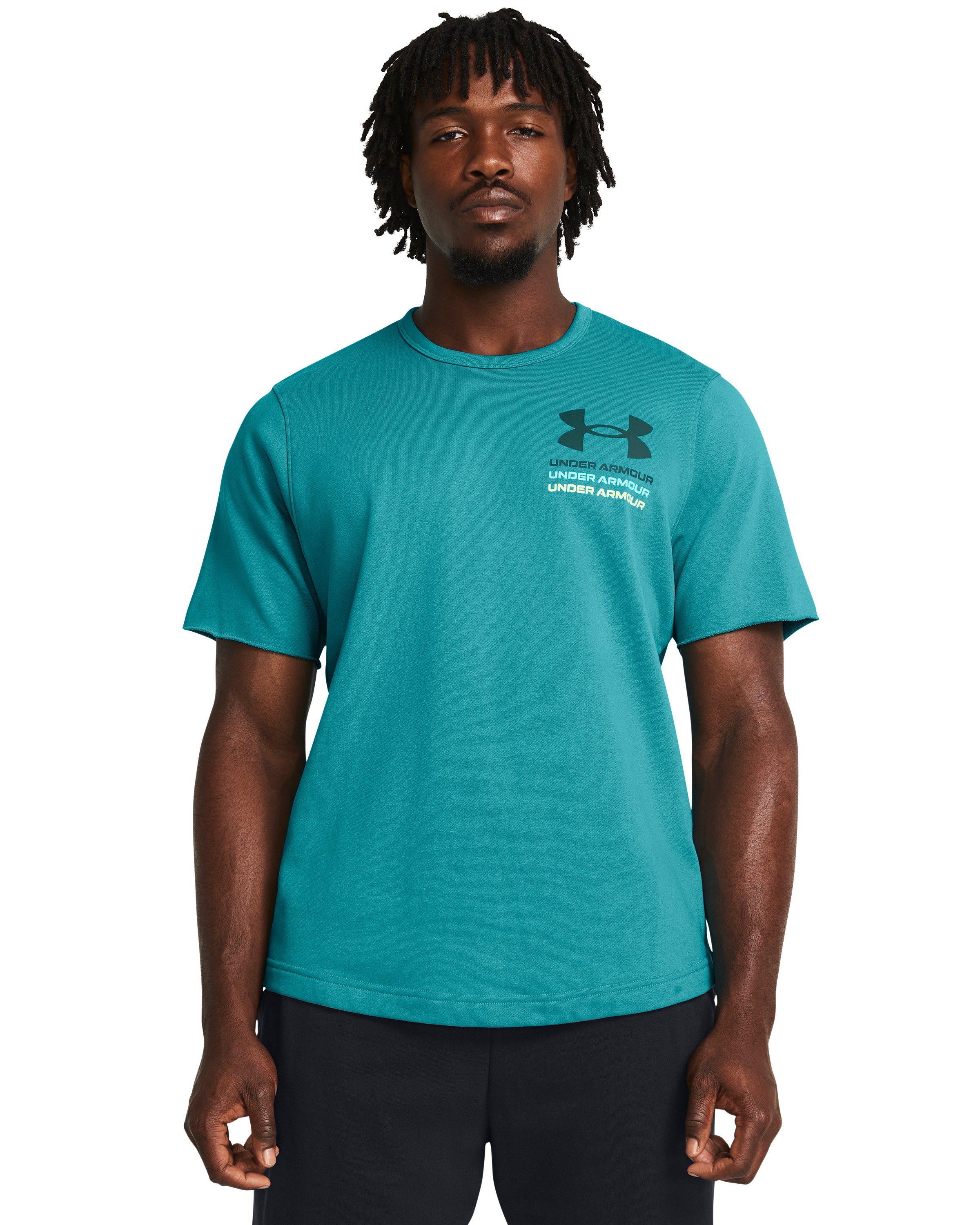 UA Rival Terry Colorblock Men's Short Sleeve 2